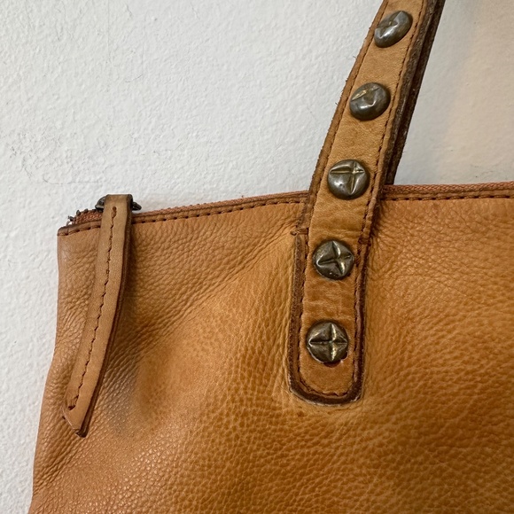 Free People Ellie Brown Leather Studded Backpack main image 11